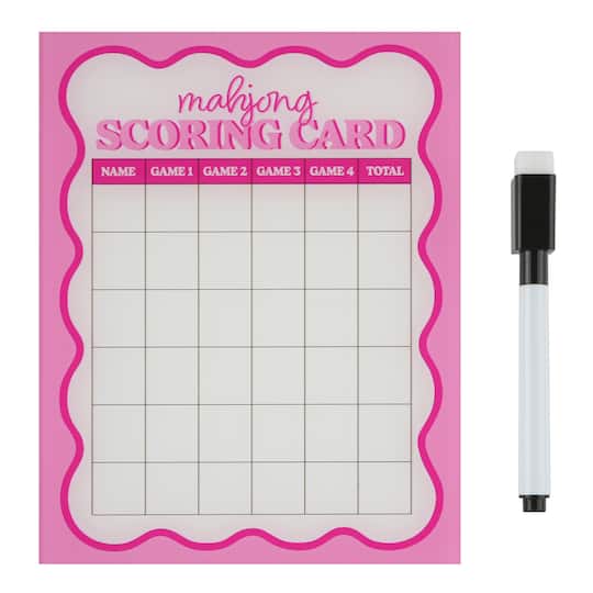Mahjong Dry Erase Scorecard Set by Fab Finds